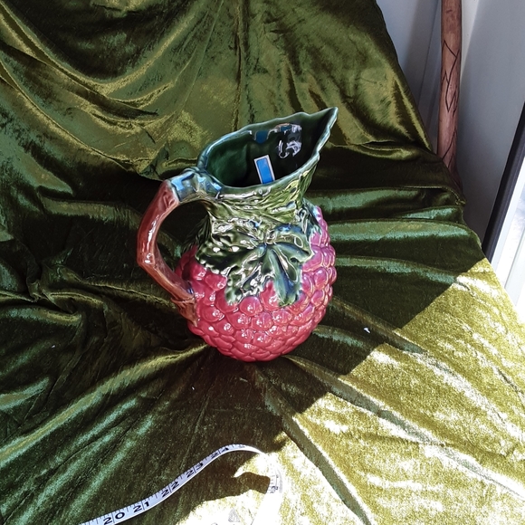 SOLD - Ceramic Fruit Pitcher - Picture 4 of 5